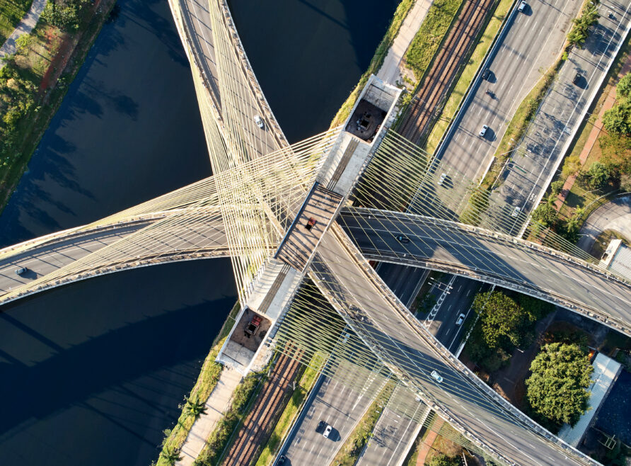 Estaiada Bridge Sao Paulo Brazil. Stayed bridge at Sao Paulo, Brazil.